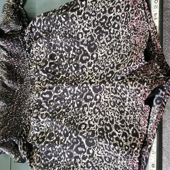 BCBG Generation romper, animal print. Size small.  Polyester.  Washable. - Picture 7 of 13